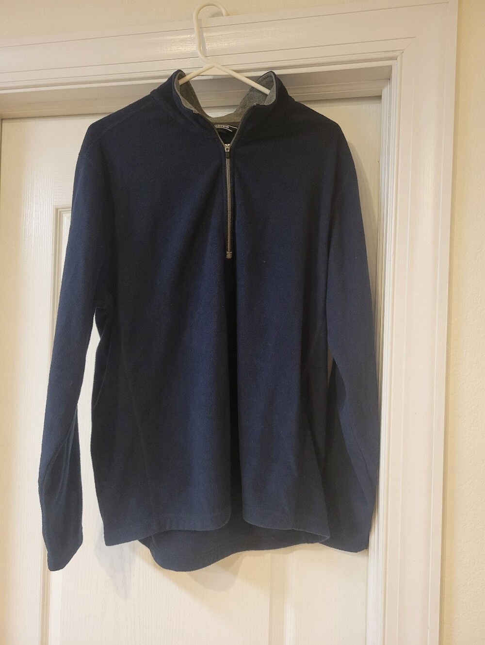 Lands End Quarter Zip Fleeze Pullover Mens Large Used